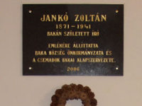  Jankó Zoltán emléktáblája (pamätná tabuľa Zoltána Jankó)